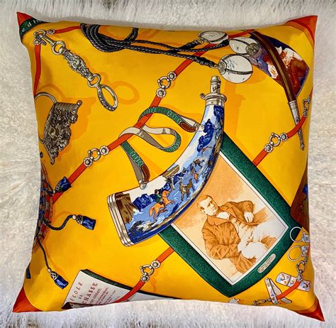 hermes scarf pilow|Hermes costello body pillow.